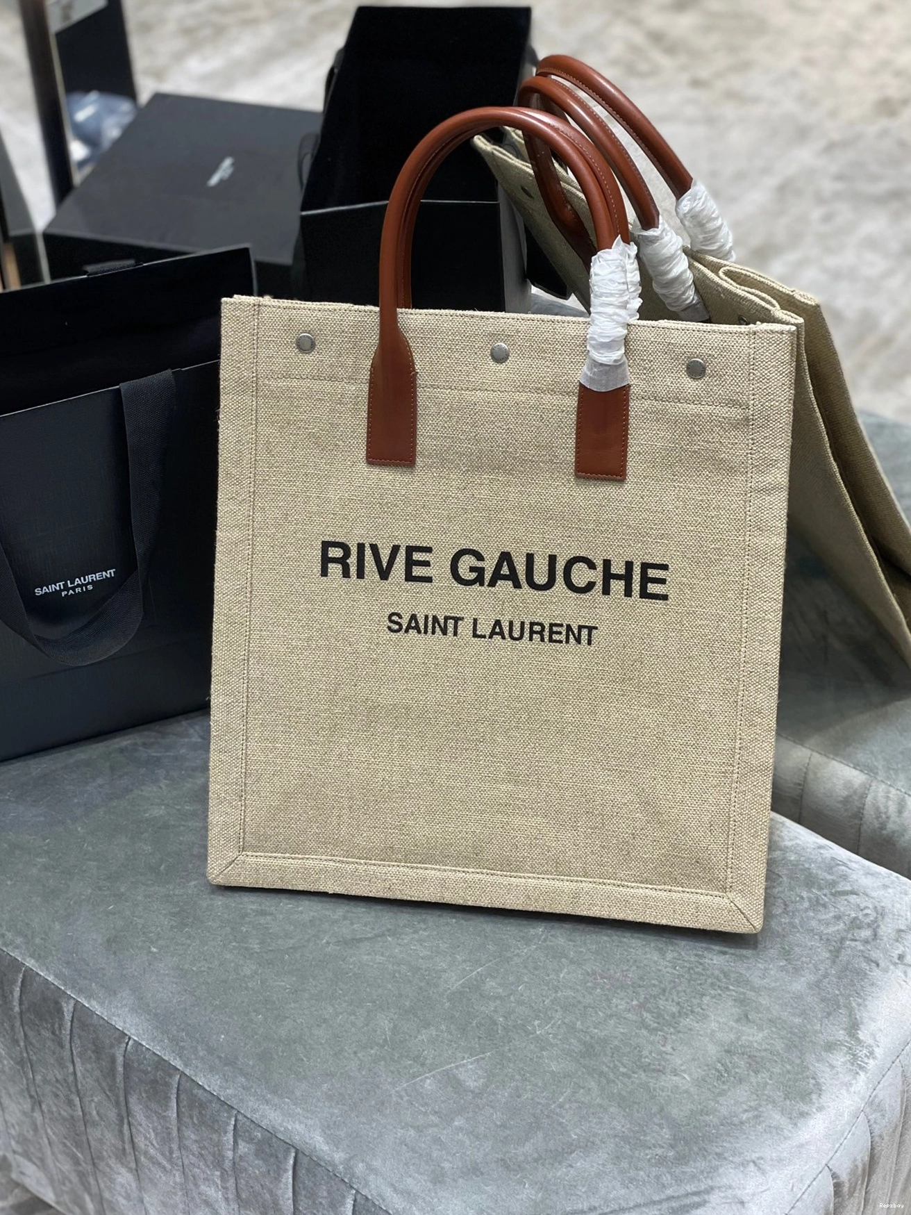 Rep ladies REP SHOPPING S GAUCHE N LINEN COTTON IN YSL BAG AND RIVE 0819